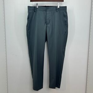 Nike Dri-FIT Pants 32x30 Men Athletic Casual Gray Polyester Trousers